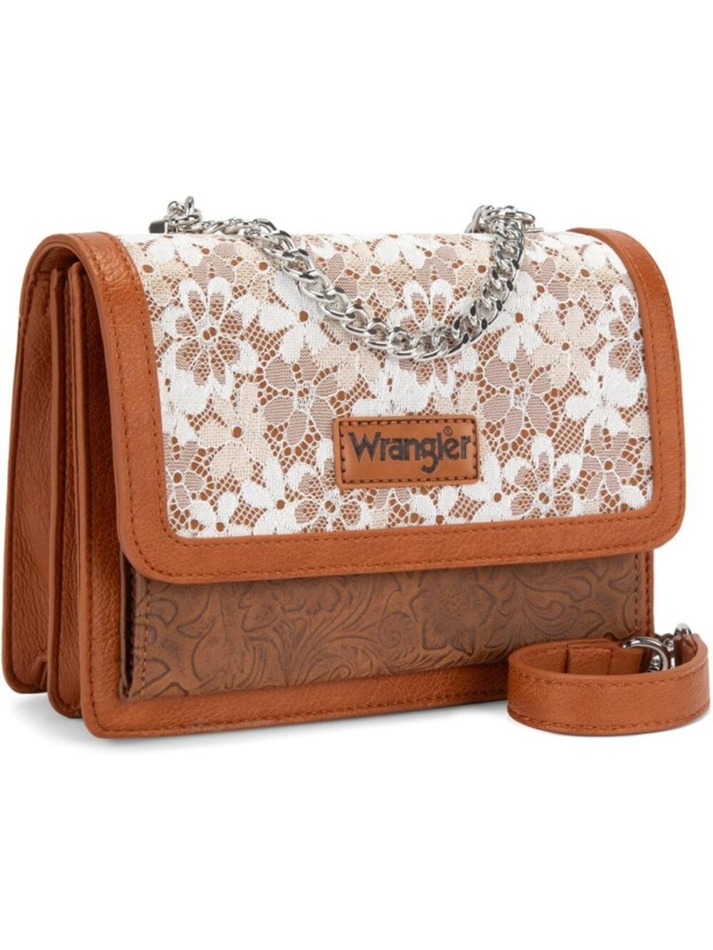 Floral Tooled Crossbody Purse for Women | Stylish Shoulder Bag with Flap Closure